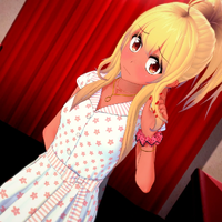 Chika wearing a new dress in Behind The Curtain