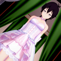 Yuki wearing a princess dress for Tsubasa during When We Dead Awaken