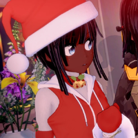 Imani's costume during Christmalloween - Festive